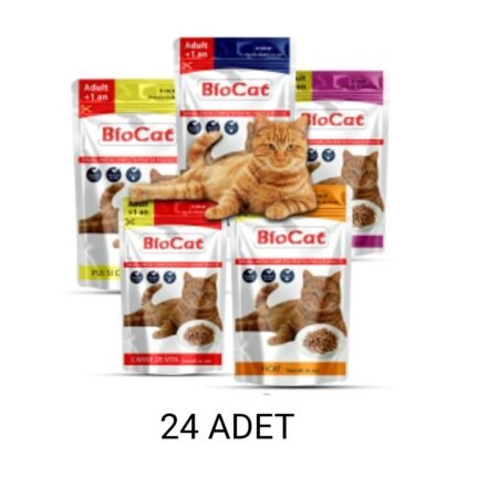 BİOCAT 24 ADET KEDİ YAŞ MAMASI